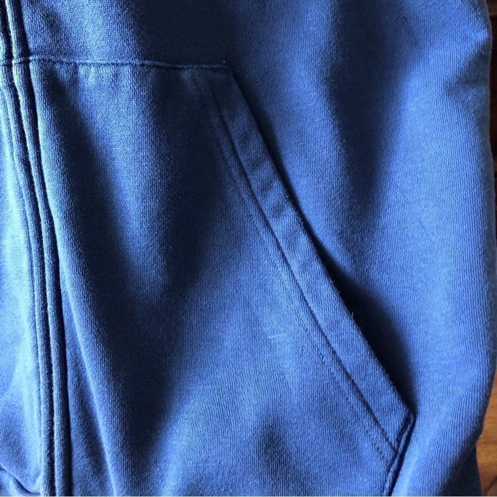 Adidas blue full zip sweatshirt hoodie jacket in size M - Picture 5 of 8